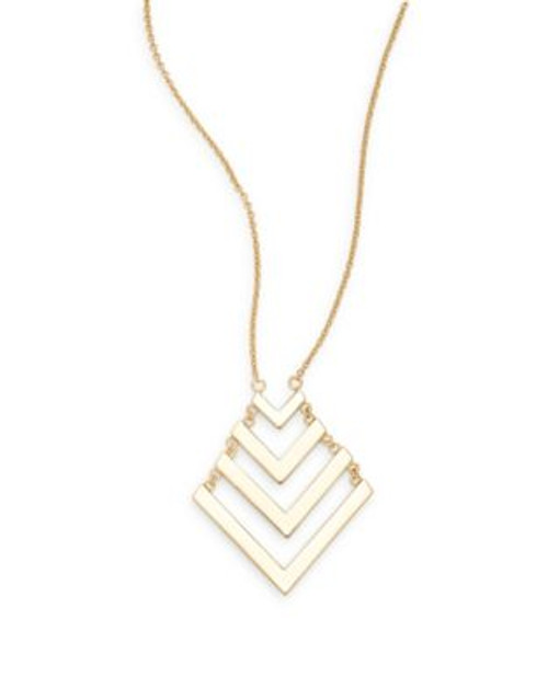 Trina Turk Chevron Pendant Necklace - GOLD