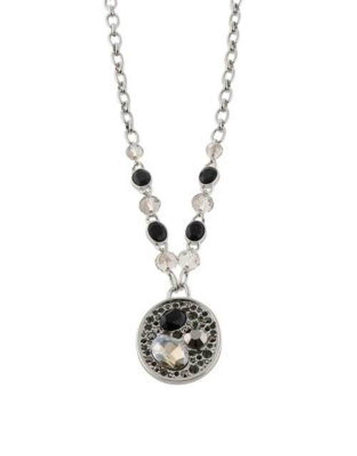 Jones New York Speckled Stone Pendant Necklace - BLACK