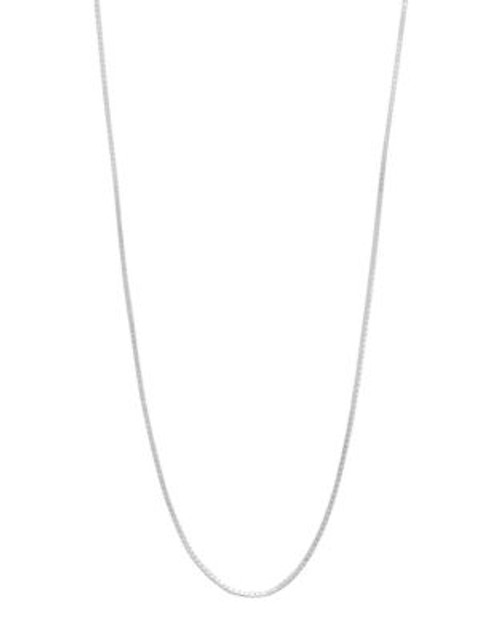 Expression 16" Sterling Silver Mini Box Chain Necklace - SILVER - 16