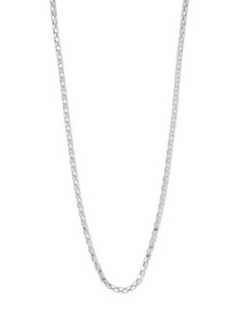 Expression 24" Sterling Silver Popcorn Chain Necklace - SILVER
