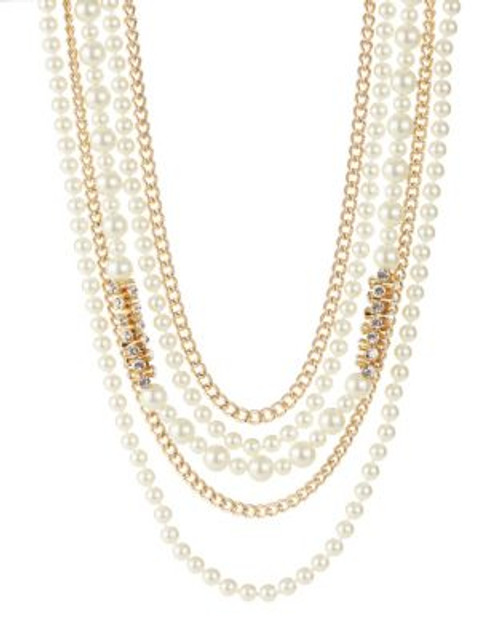 Kenneth Jay Lane Five Row Necklace - GOLD