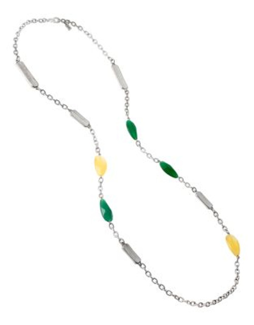 Robert Lee Morris Soho Molten Metal Plastic Necklace - MULTI COLOURED