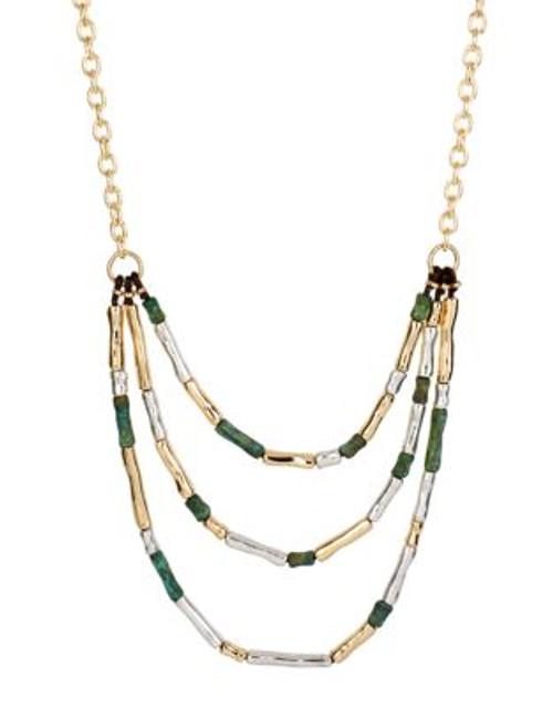 Robert Lee Morris Soho Prisma Metal Multi Strand Necklace - GOLD