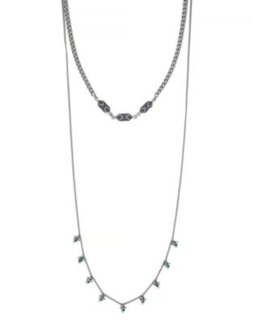 Bcbgeneration Geometrix Enamel Geo High Low Necklace - SILVER