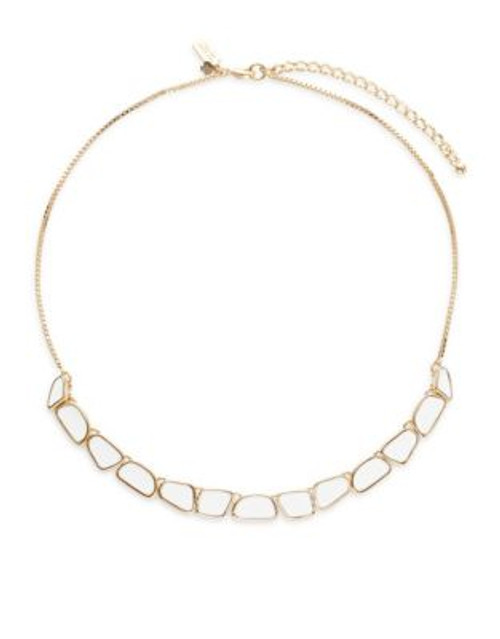 Kate Spade New York Mixed Enamel Stone Necklace - WHITE