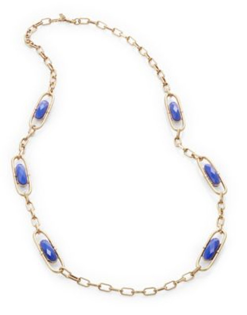 A.B.S. By Allen Schwartz Eye Stone Cable Chain Necklace - BLUE