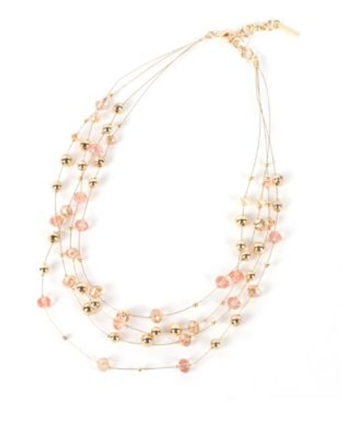 Nine West Garden Party Illusion Necklace - CORAL