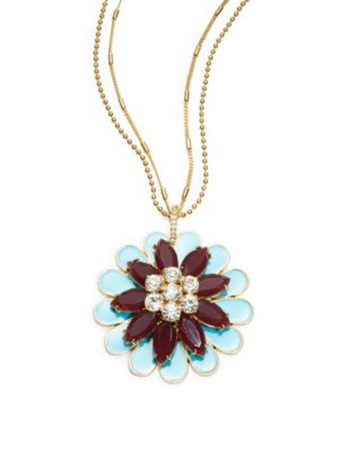 Kate Spade New York Bold Blooms Pendant Necklace - TURQUOISE