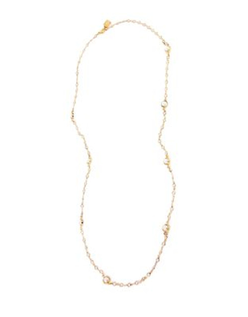 Anne Klein Elongated Necklace with Faux Pearls - IVORY