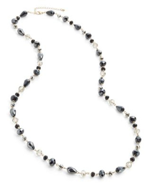 Expression Multi-Bead Station Necklace - BLACK