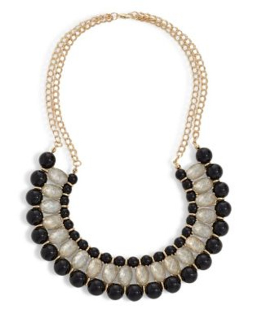 Expression Rhinestone Ball Collar Necklace - BLACK