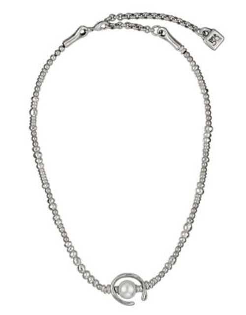 Uno De 50 Spherical Pearl Necklace - SILVER