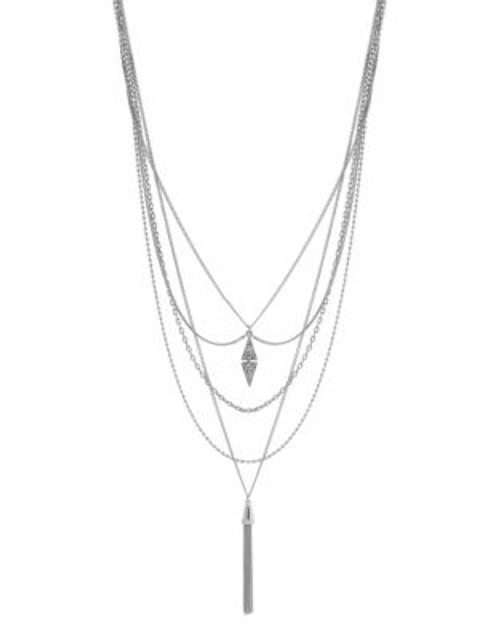 Bcbgeneration Multi Chain and Tassle Layering Necklace - SILVER
