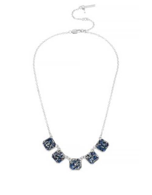 Kenneth Cole New York Sprinkled Stone Charm Necklace - BLUE