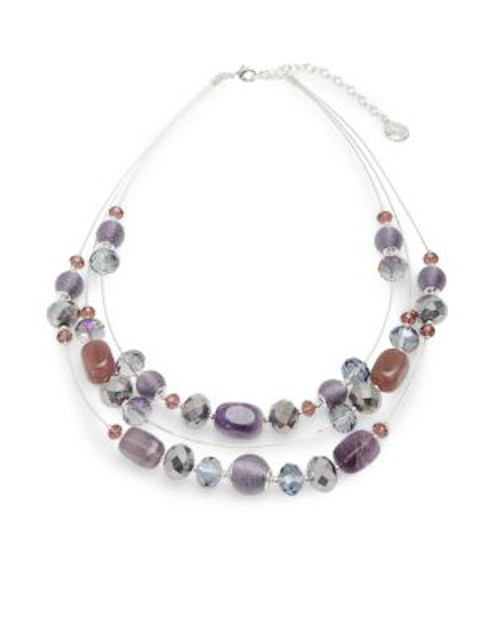 Jones New York Multi Row Illusion Necklace - PURPLE