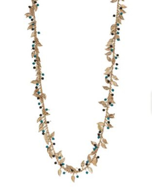 Expression Dangling Leaves Necklace - BLUE