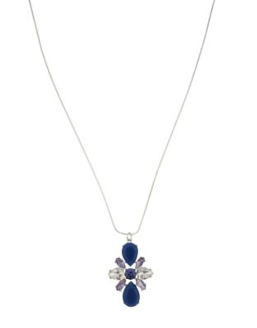 Nine West July Crystal Pendant Necklace - PURPLE