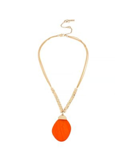 Kenneth Cole New York Citrus Slice Organic Pendant Necklace - ORANGE