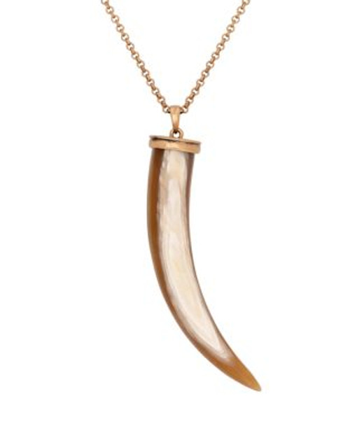 Lucky Brand Horn Pendant Necklace - GOLD