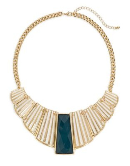 Expression Geometric Cut-Out Necklace - BLUE