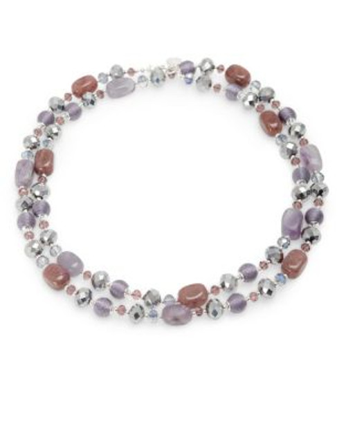 Jones New York Long Beaded Necklace - PURPLE