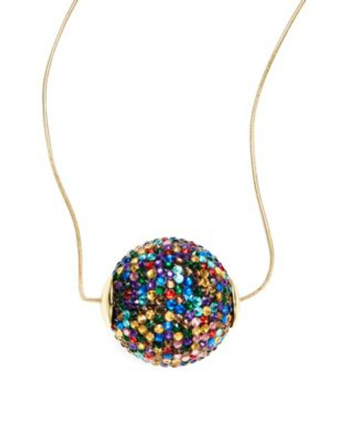 R.J. Graziano Disco Ball Pendant Necklace - GOLD