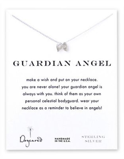 Dogeared Reminder Guardian Angel Single Strand Necklace - SILVER