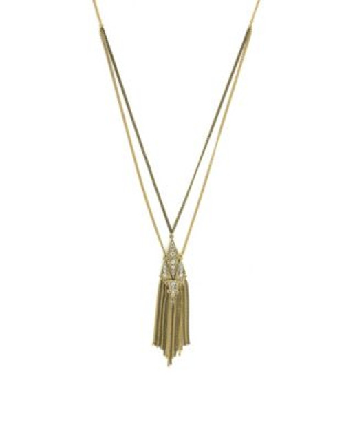 Bcbgeneration Fringe Pendant Chain Necklace - GOLD