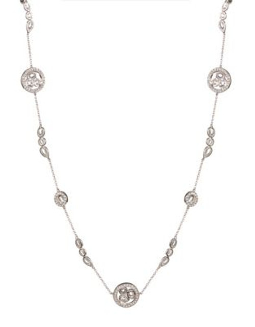 Nadri Cubic Zirconia Bezel Station Necklace - SILVER