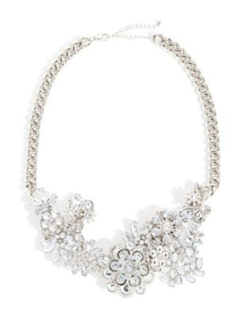 Expression Floral Statement Necklace - SILVER