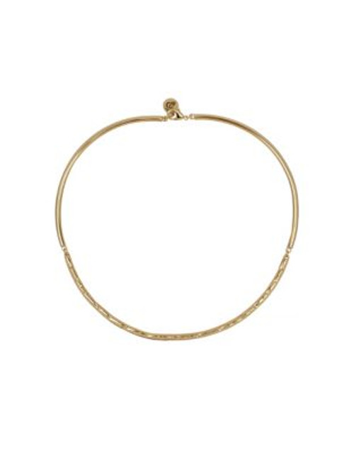 Sam Edelman Crinkle Hinge Collar Necklace - GOLD