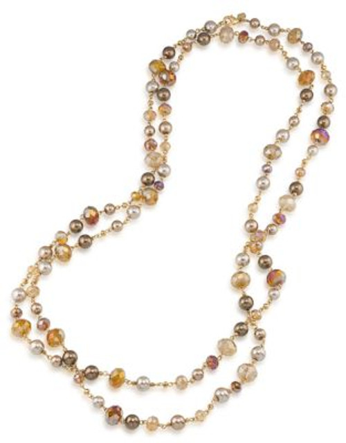 Carolee Beaded Rope Necklace - DARK MULTI