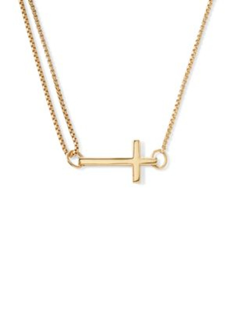 Alex And Ani Cross Pull Chain Necklace - GOLD