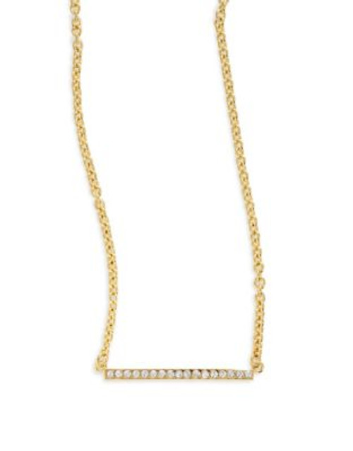 Kate Spade New York Pave Stone Short Bar Necklace - CLEAR