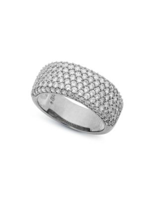 Crislu Pave 7-Row Cubic Zirconia Ring - SILVER - 7