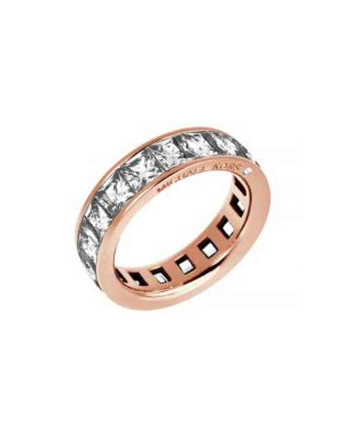 Michael Kors Faux Diamond Band Ring - ROSE GOLD - 6