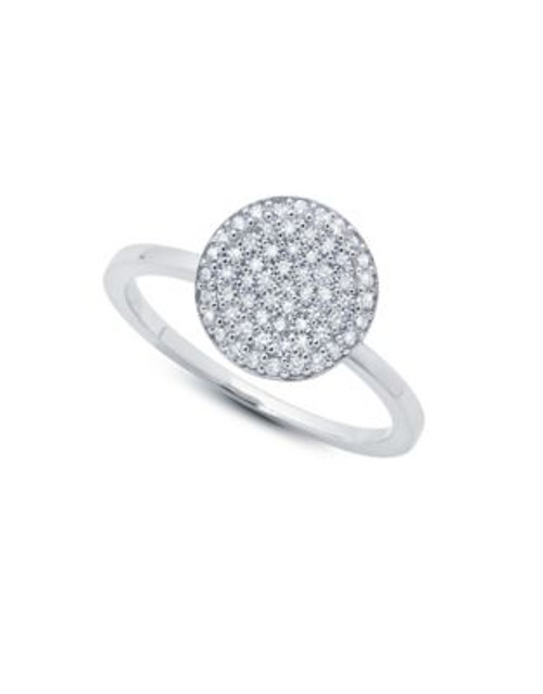 Crislu Simply Pave Circle Ring - SILVER - 7