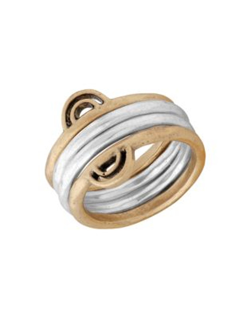 Lucky Brand Two-Tone Stacked Ring - TWO TONE - 7