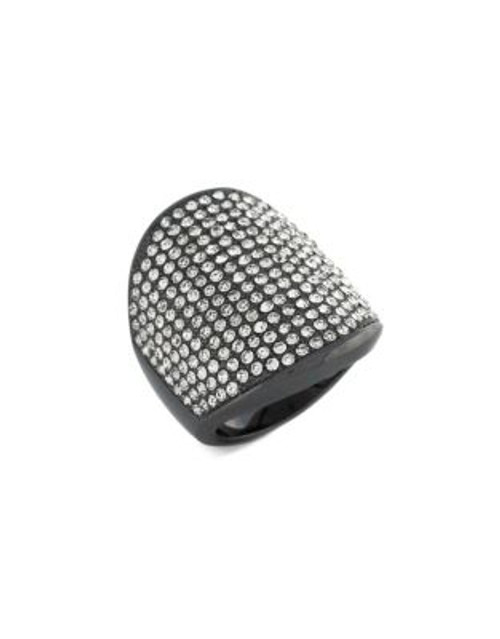 Vince Camuto Pave Shield Ring - SILVER - 7