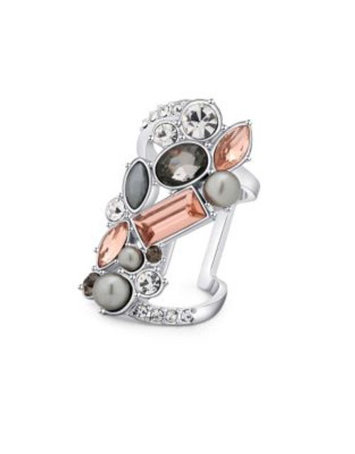 Guess Mixed Stone Statement Ring - SILVER - 7