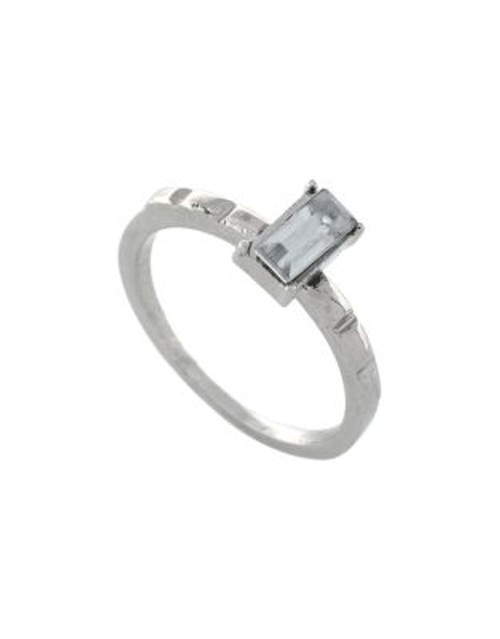 Bcbgeneration Embellished Baguette Ring - SILVER - 7