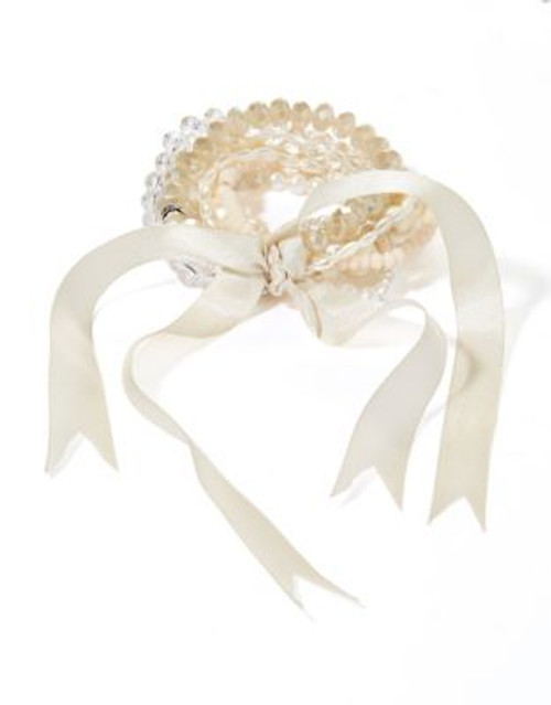 Rita D Multi Strand Stretch Pearl and Bead Bracelets - PEARL