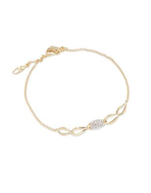 Nadri Lola Pavé Link Station Bracelet - GOLD/SILVER