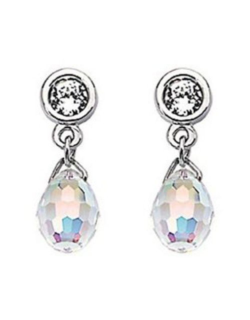 Swarovski Crystal Bead Earrings - SILVER