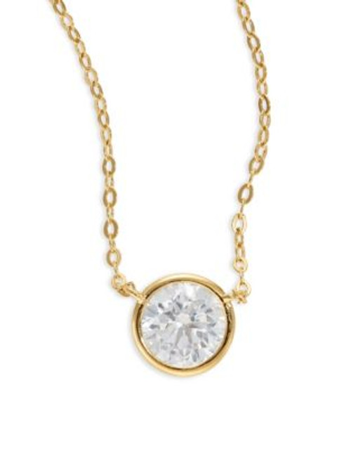 Nadri Mini Circle Pendant Necklace - GOLD