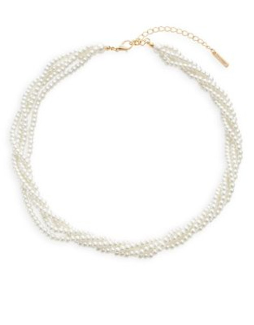 Cezanne Twisted Faux Pearl Necklace - IVORY