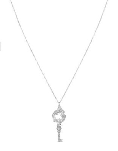 Mmcrystal Leaf Pendant Necklace - SILVER