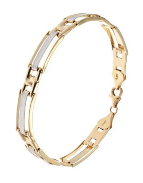 Fine Jewellery 10K Gold Two Tone Flex Bracelet - YELLOW GOLD