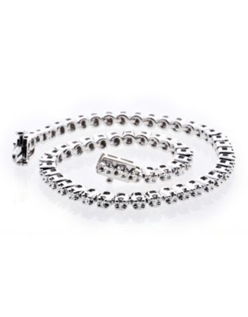 Fine Jewellery Sterling Silver and Diamond Tennis Bracelet - SILVER