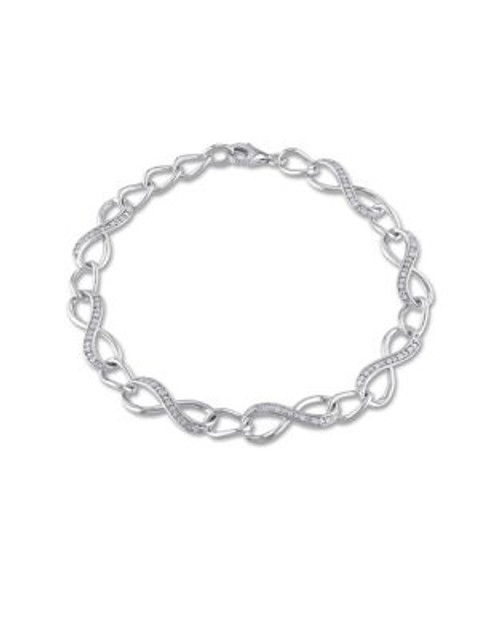 Concerto Diamond and Sterling Silver Infinity Link Bracelet - DIAMOND